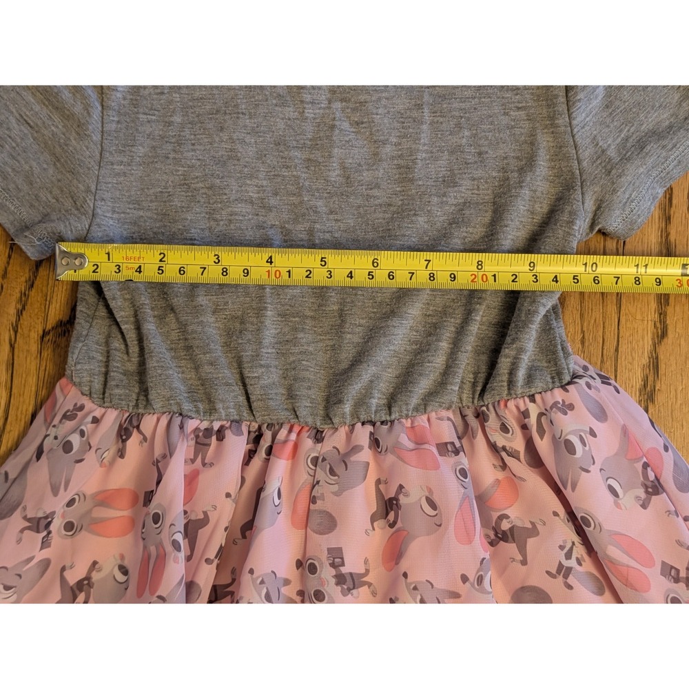 Disney Zootopia Judy Hopps, Bunny, Long Dress Girls Size XS (4-5) Gray & Pink - Picture 5 of 9